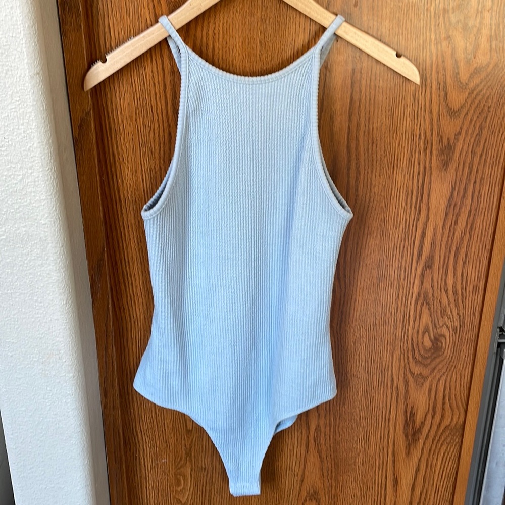 Textured Rib Knit Bodysuit Red by BKE MEDIUM